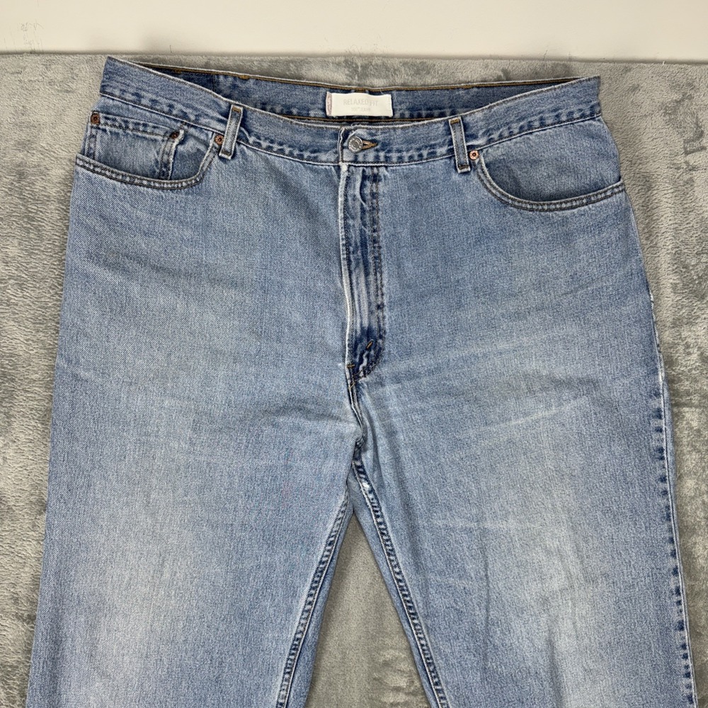 Vtg Levis 550 Jeans Relaxed Fit USA Made 44x34 Blue Denim Jeans StoneWash *READ - Picture 2 of 14